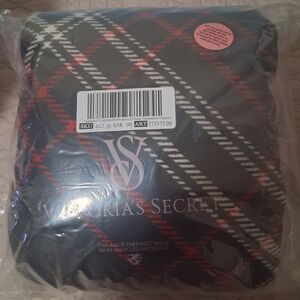 Victoria's Secret Black and Red Plaid Blanket
